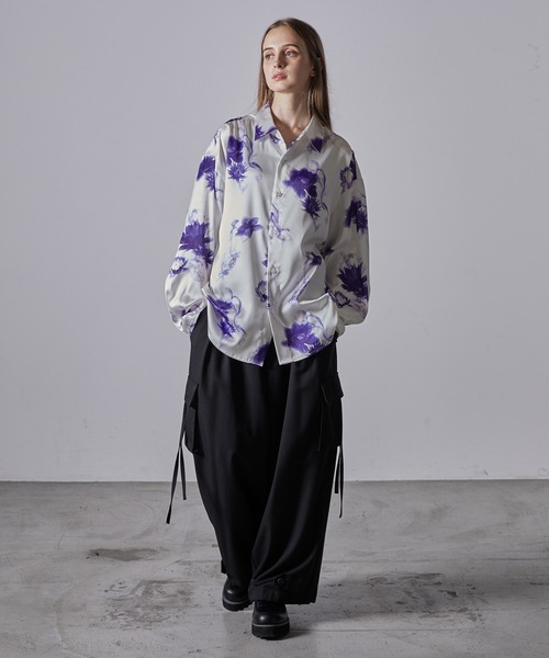 【CLEL】Loose Draped Floral Pattern Shirt/ルーズドレープ花柄シャツ（シャツ/ブラウス）｜CLEL（クレイル）
