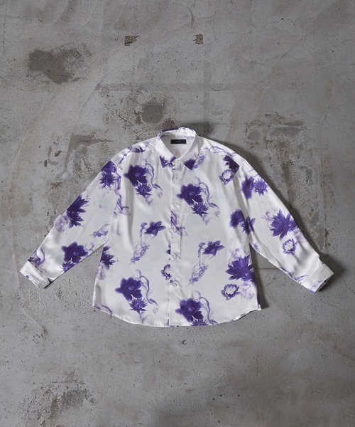 【CLEL】Loose Draped Floral Pattern Shirt/ルーズドレープ花柄シャツ（シャツ/ブラウス）｜CLEL（クレイル）