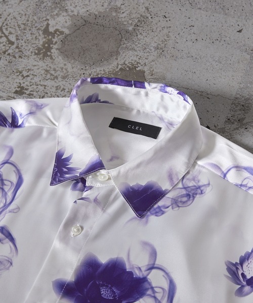 【CLEL】Loose Draped Floral Pattern Shirt/ルーズドレープ花柄シャツ（シャツ/ブラウス）｜CLEL（クレイル）