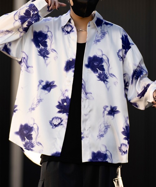 【CLEL】Loose Draped Floral Pattern Shirt/ルーズドレープ花柄シャツ（シャツ/ブラウス）｜CLEL（クレイル）