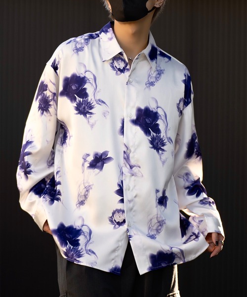【CLEL】Loose Draped Floral Pattern Shirt/ルーズドレープ花柄シャツ（シャツ/ブラウス）｜CLEL（クレイル）