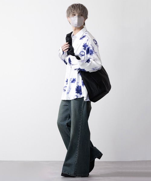 【CLEL】Loose Draped Floral Pattern Shirt/ルーズドレープ花柄シャツ（シャツ/ブラウス）｜CLEL（クレイル）