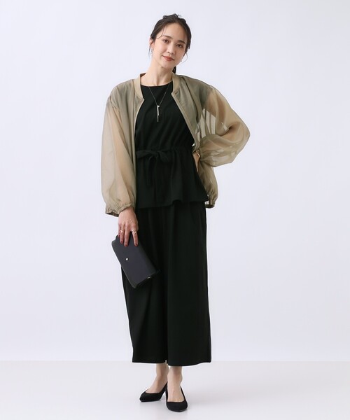 SHOO・LA・RUE(シューラルー)の「◆【洗える】上品なシアー感で魅せる ふんわりシルエットブルゾン(ブルゾン・レディース・ナチュラル/キャメル/ブラック・04/03/02)」の16枚目の写真