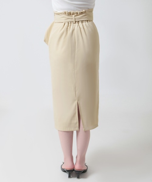 Julia Boutique（ジュリアブティック）の「選べるタイト・フレア トレンチロングスカート（スカート・レディース・ブラック系1/ベージュ系2/ブラック系2/ベージュ系1・1/2）」の5枚目の写真