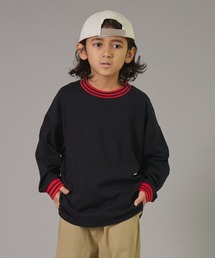 PAIRMANON STREET | 【PAIRMANON STREET】袖口 襟 ボーダーラインリブ 長袖 Tシャツ(Tシャツ/カットソー)