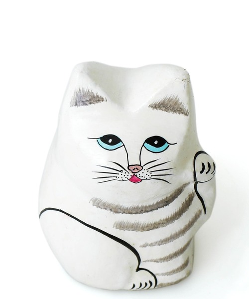 amabro PAPER MACHE CAT DOLL アマブロ インドの招き猫 ネコ オブジェ
