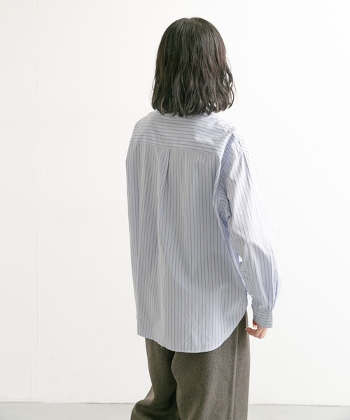 GYMPHLEX（ジムフレックス）の「GYMPHLEX　MTS SHORT B.D. SHIRTS Long-Sleeve（シャツ/ブラウス・レディース・ブラウン系その他/ブルー系その他・14）」の10枚目の写真