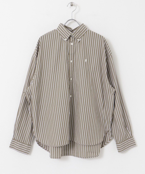 GYMPHLEX（ジムフレックス）の「GYMPHLEX　MTS SHORT B.D. SHIRTS Long-Sleeve（シャツ/ブラウス・レディース・ブラウン系その他/ブルー系その他・14）」の13枚目の写真