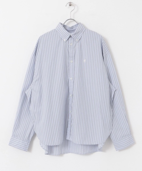 GYMPHLEX（ジムフレックス）の「GYMPHLEX　MTS SHORT B.D. SHIRTS Long-Sleeve（シャツ/ブラウス・レディース・ブラウン系その他/ブルー系その他・14）」の14枚目の写真