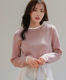 上質なウール入りパール付きニットトップス♡定価１９８００円♡新品♡送料込 パール付きニットトップス レディース メール便不可 – coca公式