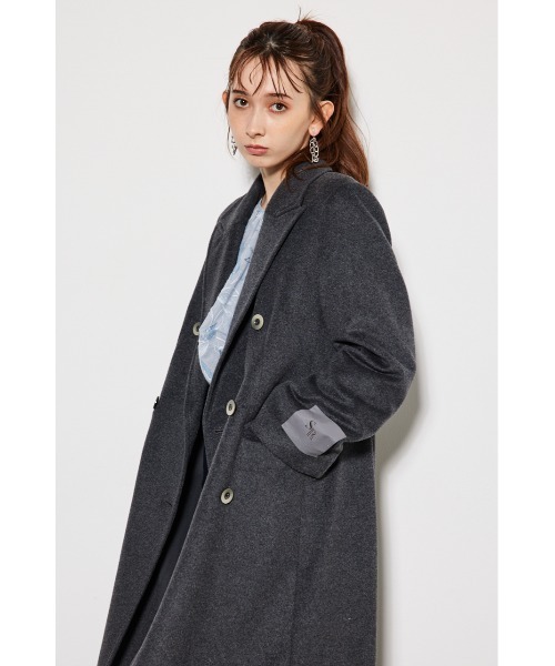 rienda（リエンダ）の「ピークドラペルウールミックスチェスターコート