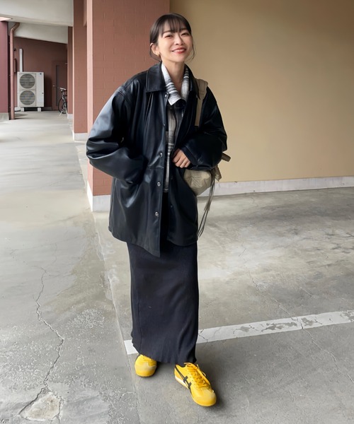 INTER FACTORY(インターファクトリー)の「YUKI- キルティング合皮ジャケット made in INTER FACTORY(その他アウター・レディース・ブラック・FREE)」の11枚目の写真