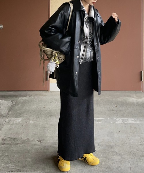 INTER FACTORY(インターファクトリー)の「YUKI- キルティング合皮ジャケット made in INTER FACTORY(その他アウター・レディース・ブラック・FREE)」の9枚目の写真