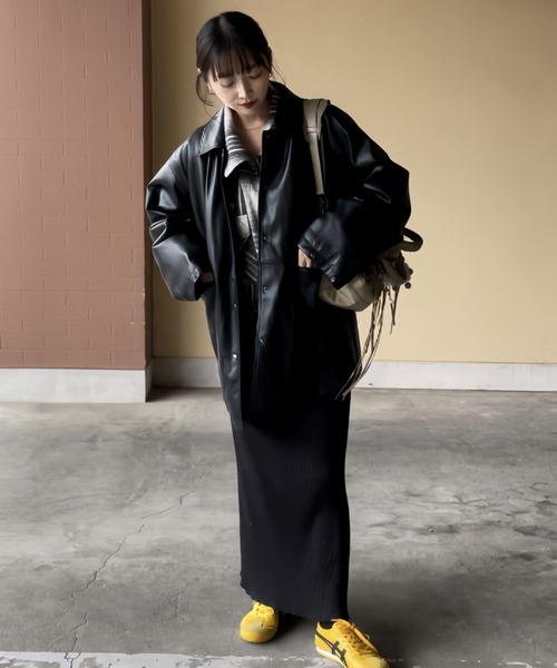 INTER FACTORY(インターファクトリー)の「YUKI- キルティング合皮ジャケット made in INTER FACTORY(その他アウター・レディース・ブラック・FREE)」の17枚目の写真