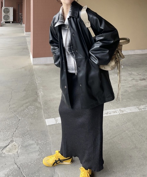 INTER FACTORY(インターファクトリー)の「YUKI- キルティング合皮ジャケット made in INTER FACTORY(その他アウター・レディース・ブラック・FREE)」の8枚目の写真