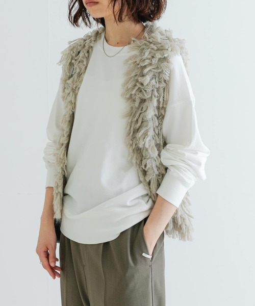 URBAN RESEARCH（アーバンリサーチ）の「ソフト裏毛ドルマンスウェット（スウェット・レディース・オフホワイト/ピンクベージュ/オートミール・FREE）」の2枚目の写真