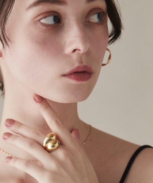 ciite' surgical stainless（シーテサージカルステンレス）の「【 金属アレルギー対応 】 ニュアンスボリューム リング サージカルステンレス（リング・レディース・ゴールド/シルバー・11号/13号/15号）」の13枚目の写真