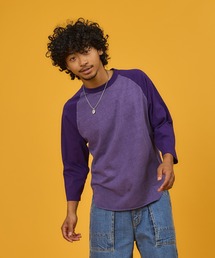 WALLA WALLA SPORT | PIGMENT DYE 2-TONE B.B. TEE / ピグメントダイ 2トーン ベースボール ティー(Tシャツ/カットソー)