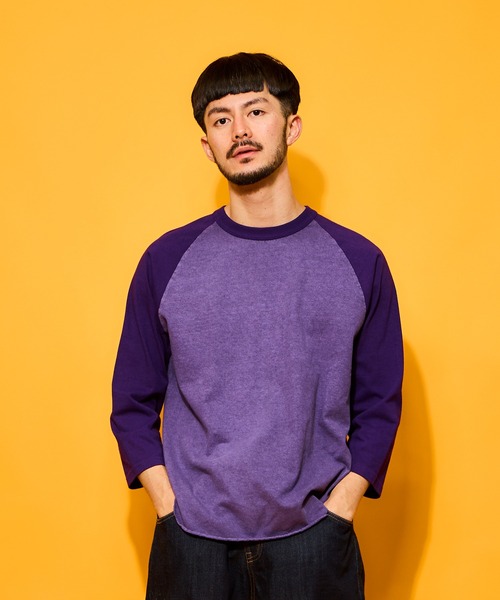 PIGMENT DYE 2-TONE B.B. TEE / ピグメントダイ 2トーン ベース