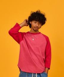PIGMENT DYE 2-TONE B.B. TEE / ピグメントダイ 2トーン ベースボール ティー