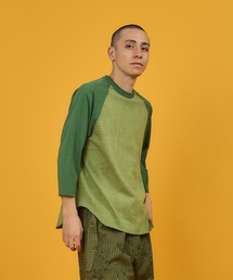 PIGMENT DYE 2-TONE B.B. TEE / ピグメントダイ 2トーン ベースボール ティー