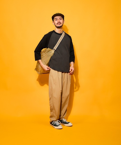 WALLA WALLA SPORT（ワラワラスポーツ）の「PIGMENT DYE 2-TONE B.B. TEE / ピグメントダイ 2トーン ベースボール ティー（Tシャツ/カットソー・メンズ・ブラック/レッド/ブラウン/ネイビー/パープル/グリーン・X-LARGE/LARGE/XXX-LARGE/XX-LARGE/MEDIUM/SMALL）」の8枚目の写真