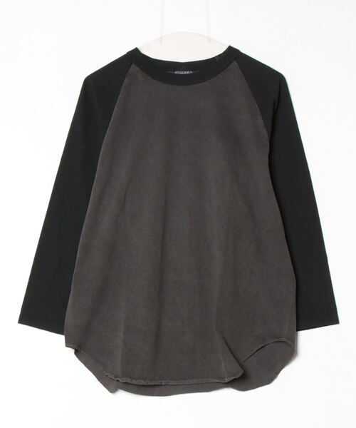 WALLA WALLA SPORT（ワラワラスポーツ）の「PIGMENT DYE 2-TONE B.B. TEE / ピグメントダイ 2トーン ベースボール ティー（Tシャツ/カットソー・メンズ・ブラック/レッド/ブラウン/ネイビー/パープル/グリーン・X-LARGE/LARGE/XXX-LARGE/XX-LARGE/MEDIUM/SMALL）」の14枚目の写真