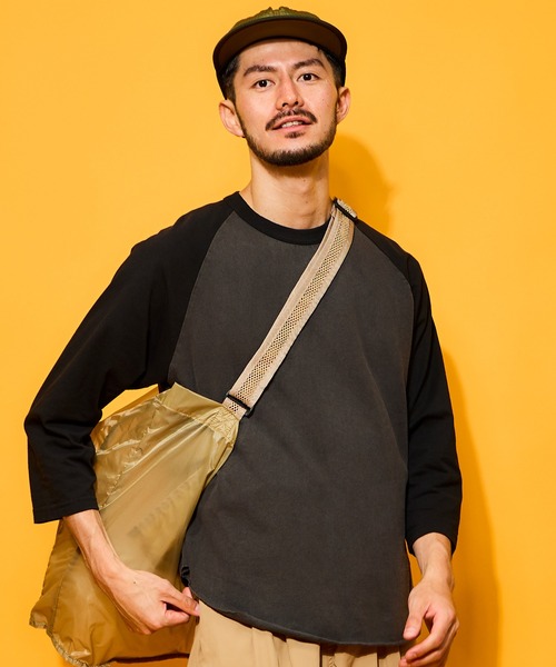 WALLA WALLA SPORT（ワラワラスポーツ）の「PIGMENT DYE 2-TONE B.B. TEE / ピグメントダイ 2トーン ベースボール ティー（Tシャツ/カットソー・メンズ・ブラック/レッド/ブラウン/ネイビー/パープル/グリーン・X-LARGE/LARGE/XXX-LARGE/XX-LARGE/MEDIUM/SMALL）」の17枚目の写真