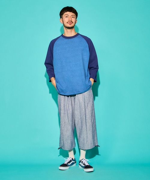 WALLA WALLA SPORT（ワラワラスポーツ）の「PIGMENT DYE 2-TONE B.B. TEE / ピグメントダイ 2トーン ベースボール ティー（Tシャツ/カットソー・メンズ・ブラック/レッド/ブラウン/ネイビー/パープル/グリーン・X-LARGE/LARGE/XXX-LARGE/XX-LARGE/MEDIUM/SMALL）」の18枚目の写真