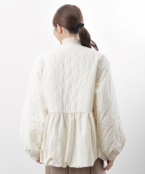 rps（アールピーエス）の「ダイヤキルトペプラムバルーンジャケット（ノーカラージャケット・レディース・アイボリー/ブラック・フリー）」の20枚目の写真