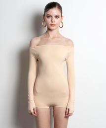 DLESS（ドレス）の「Off shoulder bodysuits/オフショルダーロングスリーブボディスーツ（Tシャツ/カットソー）」