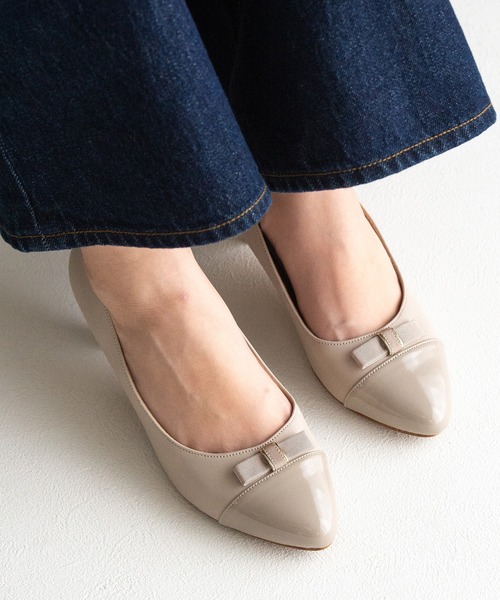 【WEB限定】【レイン対応】トゥキャップリボンレインパンプス(417-40340)JELLY BEANS(ジェリービーンズ)（レインシューズ）｜JELLY BEANS（ジェリービーンズ）