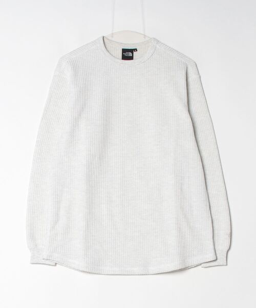 THE NORTH FACE（ザノースフェイス）の「ザ ノース フェイス THE NORTH FACE L/S Warm Waffle Crew_ロングスリーブウォームワッフルクルー（その他トップス・メンズ・グリーン/ホワイト/ブラック/グレー・M/S/L/SS/XL）」の2枚目の写真