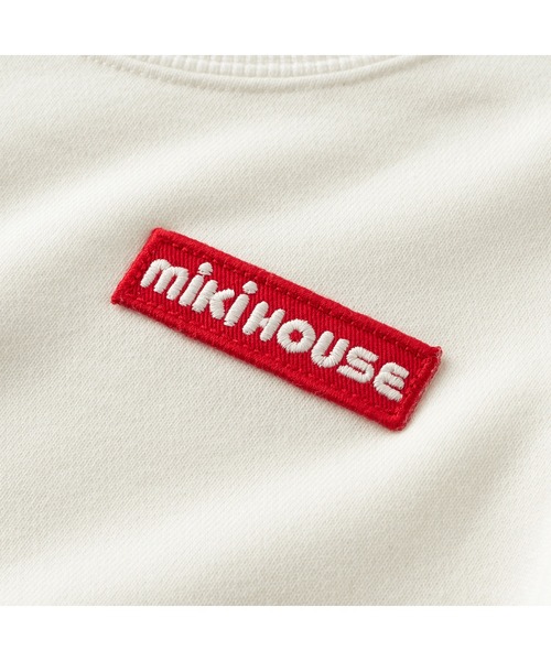 MIKI HOUSE（ミキハウス）の「【WEB限定】ワッペンロゴトレーナー（スウェット・キッズ・グリーン系その他2/パープル/サーモンピンク/ホワイト/ブラック/ブルー・80ｃｍ/140cm/130cm/120cm/110cm/100cm/90cm）」の11枚目の写真