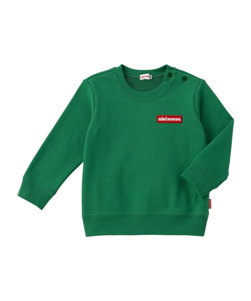 MIKI HOUSE（ミキハウス）の「【WEB限定】ワッペンロゴトレーナー（スウェット・キッズ・グリーン系その他2/パープル/サーモンピンク/ホワイト/ブラック/ブルー・80ｃｍ/140cm/130cm/120cm/110cm/100cm/90cm）」の17枚目の写真
