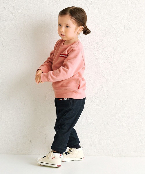 MIKI HOUSE（ミキハウス）の「【WEB限定】ワッペンロゴトレーナー（スウェット・キッズ・グリーン系その他2/パープル/サーモンピンク/ホワイト/ブラック/ブルー・80ｃｍ/140cm/130cm/120cm/110cm/100cm/90cm）」の7枚目の写真