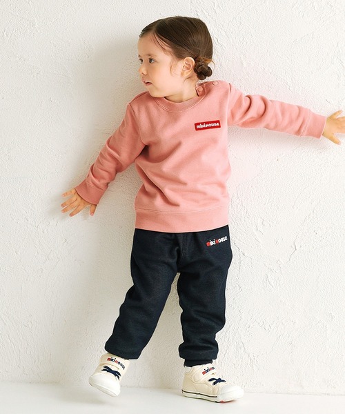 MIKI HOUSE（ミキハウス）の「【WEB限定】ワッペンロゴトレーナー（スウェット・キッズ・グリーン系その他2/パープル/サーモンピンク/ホワイト/ブラック/ブルー・80ｃｍ/140cm/130cm/120cm/110cm/100cm/90cm）」の8枚目の写真