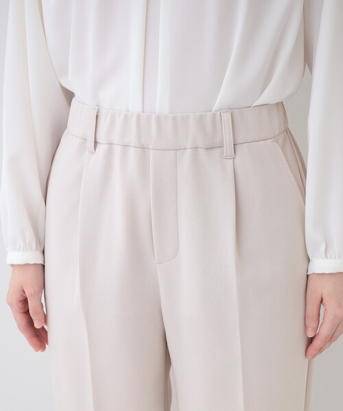 SHOO・LA・RUE（シューラルー）の「【洗える/S-3L/セットアップ可】セレモニーや通勤に カットジョーゼットテーパードパンツ（その他パンツ・レディース・ブラック/ネイビー/ナチュラル・04/03/02/01/05）」の5枚目の写真