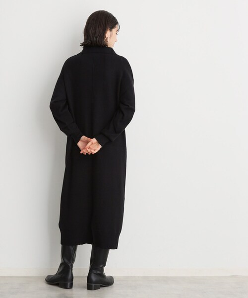 THE SHOP TK （ザ ショップ ティーケー ）の「◆【毛玉になりにくい/静電気防止】ハーフジップワンピース/洗える（ワンピース・レディース・ライトグレー/スミクロ/ブラック/ボルドー・12/13）」の18枚目の写真