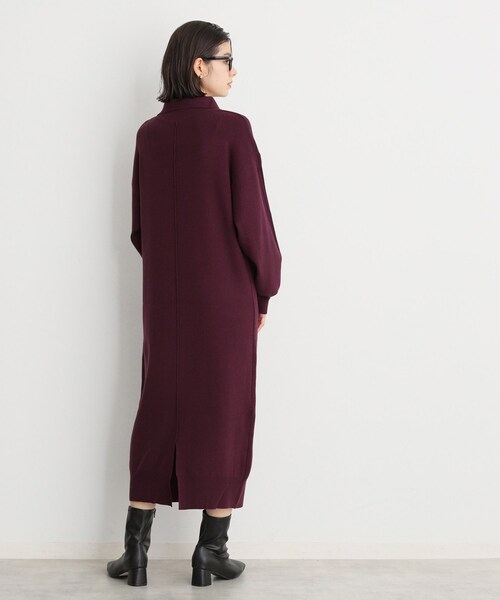 THE SHOP TK （ザ ショップ ティーケー ）の「◆【毛玉になりにくい/静電気防止】ハーフジップワンピース/洗える（ワンピース・レディース・ライトグレー/スミクロ/ブラック/ボルドー・12/13）」の22枚目の写真