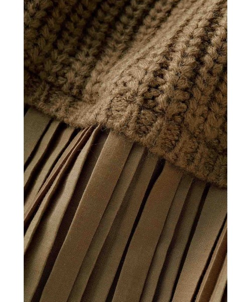 Live in comfort（リブインコンフォート）の「リブ　イン　コンフォート　お出かけにぴったり　プリーツドッキングニットブラウス（ニット/セーター・レディース・ブラウン/ブラック/ネイビー/グレー・L/LL/M/3L/S/4L）」の13枚目の写真