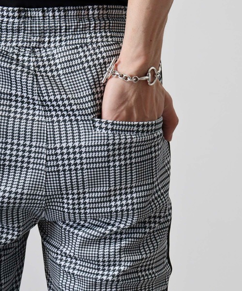 関税/送料込み【BELLGIO】ストレッチスキニーチェック柄パンツ Stretch check skinny pants / ストレッチチェックスキニー