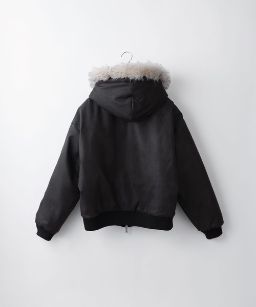 ヴィンテージ合皮 ファーフードブルゾン（ブルゾン）｜Loose/ルース