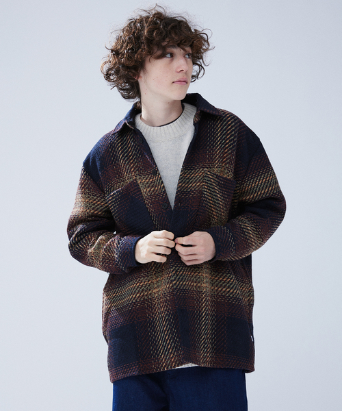 417 EDIFICE(フォーワンセブンエディフィス)の「WAX LONDON 417別注 OVERSHIRT OG WNDWPANE(シャツ/ブラウス・メンズ・ボルドー・LARGE/MEDIUM)」の19枚目の写真