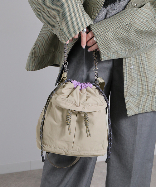 CONTROL FREAK / CTFK(コントロールフリーク)の「CONTROL FREAK / コントロールフリーク ナイロン2WAYミニバッグ(クラッチバッグ・レディース・ライトグレー/ブラック/グリーン・FREE)」の22枚目の写真