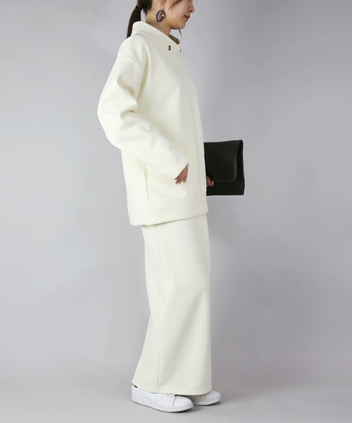 and it_（アンドイット）の「ペアスキン裏ベロアセットアップ（セットアップ・レディース・ネイビー/アイボリー/ブラック・M/L）」の12枚目の写真