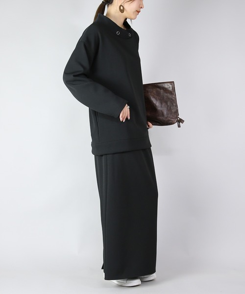 and it_（アンドイット）の「ペアスキン裏ベロアセットアップ（セットアップ・レディース・ネイビー/アイボリー/ブラック・M/L）」の15枚目の写真