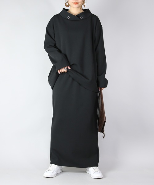 and it_（アンドイット）の「ペアスキン裏ベロアセットアップ（セットアップ・レディース・ネイビー/アイボリー/ブラック・M/L）」の17枚目の写真