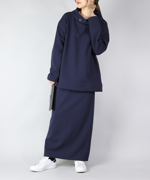 and it_（アンドイット）の「ペアスキン裏ベロアセットアップ（セットアップ・レディース・ネイビー/アイボリー/ブラック・M/L）」の19枚目の写真