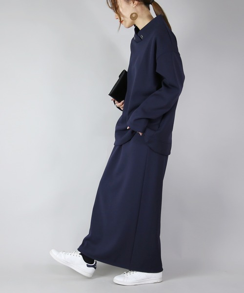 and it_（アンドイット）の「ペアスキン裏ベロアセットアップ（セットアップ・レディース・ネイビー/アイボリー/ブラック・M/L）」の21枚目の写真